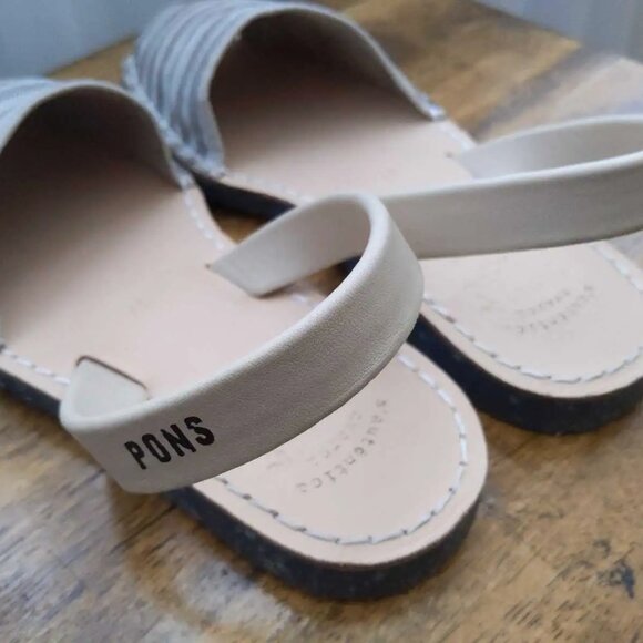 Pons Avarca Minorca Hand Made Canvas Leather Sandals- Size 6.5 - Picture 3 of 6